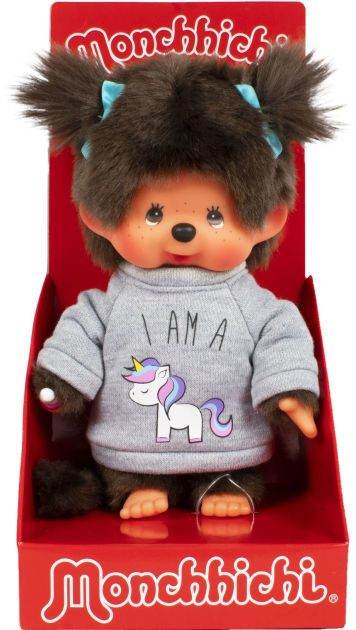 Sekiguchi Monchhichi - Monchhichi Girl with Unicorn Sweater 8"
