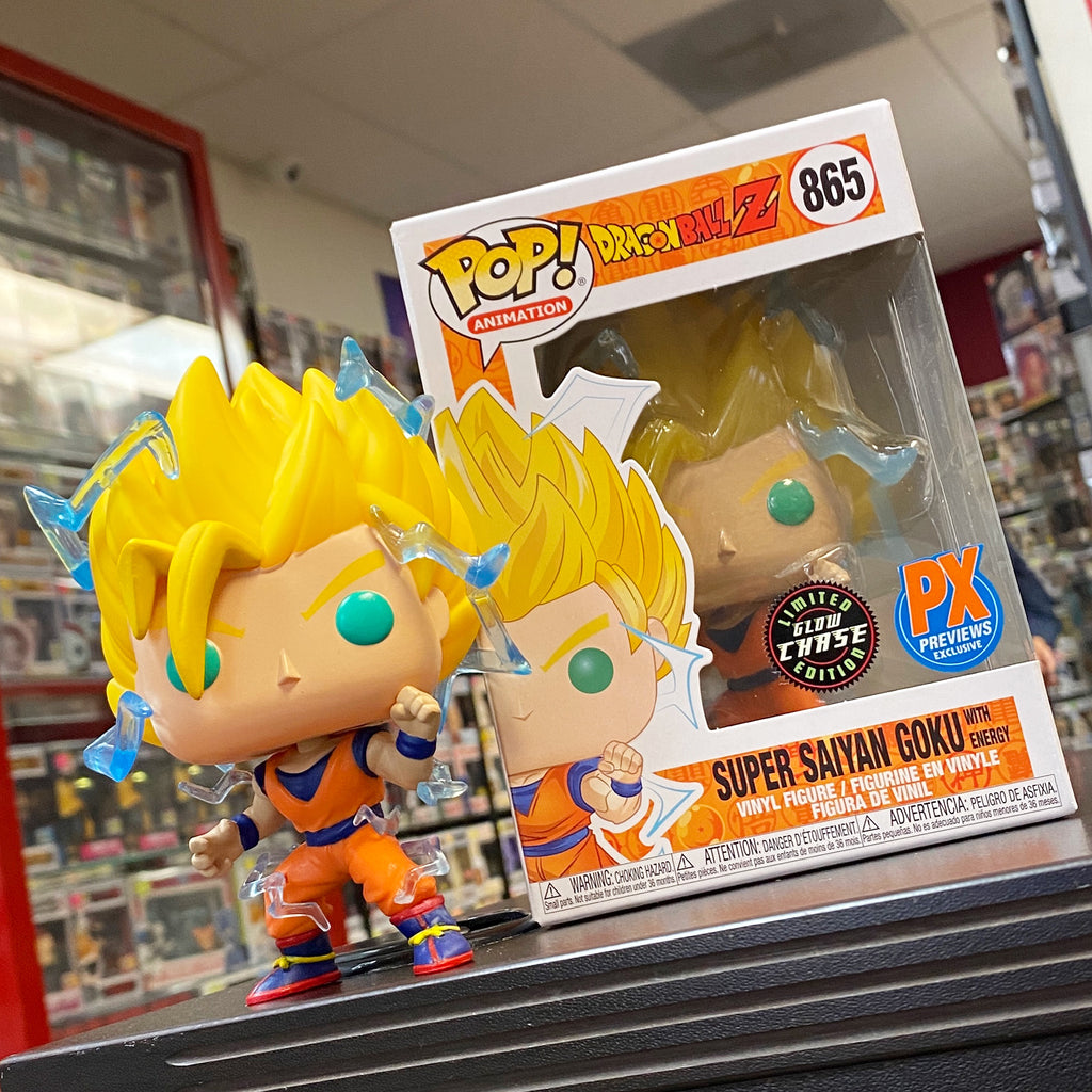 POP! DBZ - Set of 2 Super Saiyan Goku with Energy + Glow Chase Bundle - PX Previews Exclusive