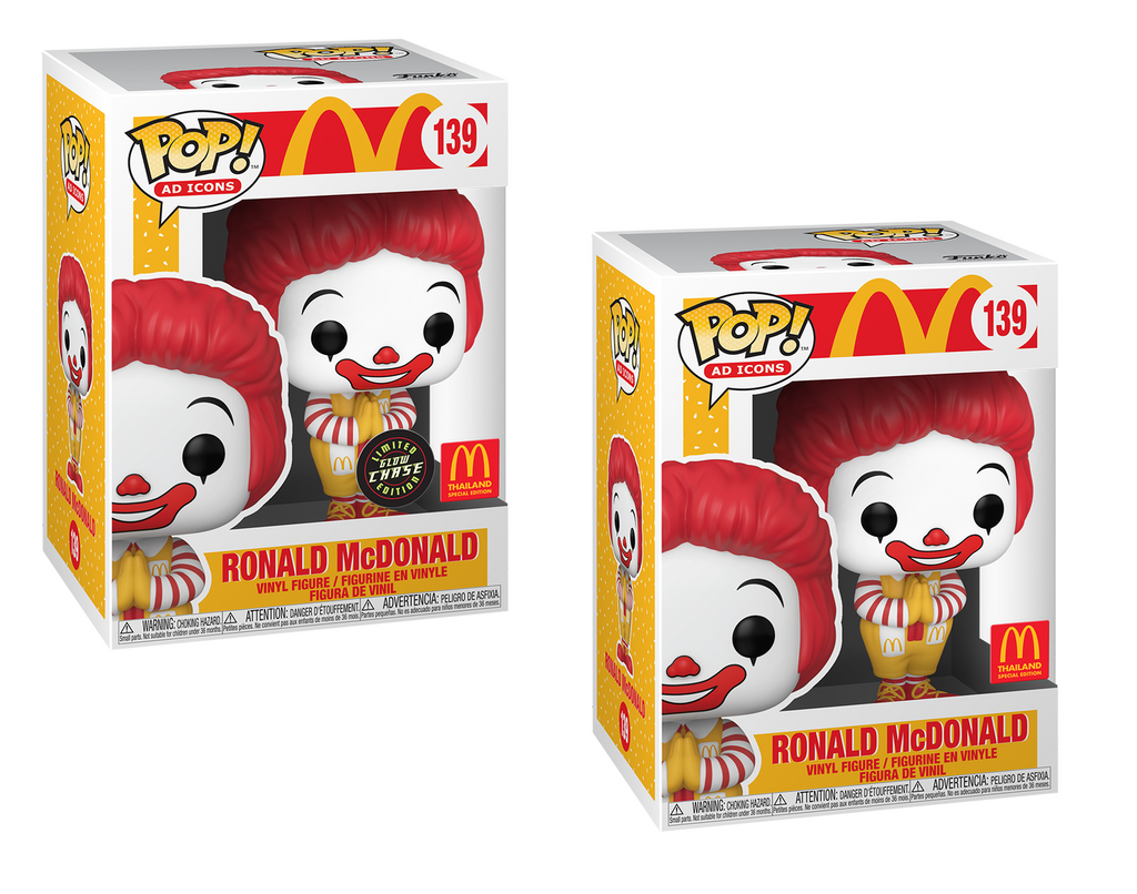 POP! Ad Icons - Mcdonalds - Ronald McDonald Glow Chase Bundle - Thailand Exclusive (In Stock)