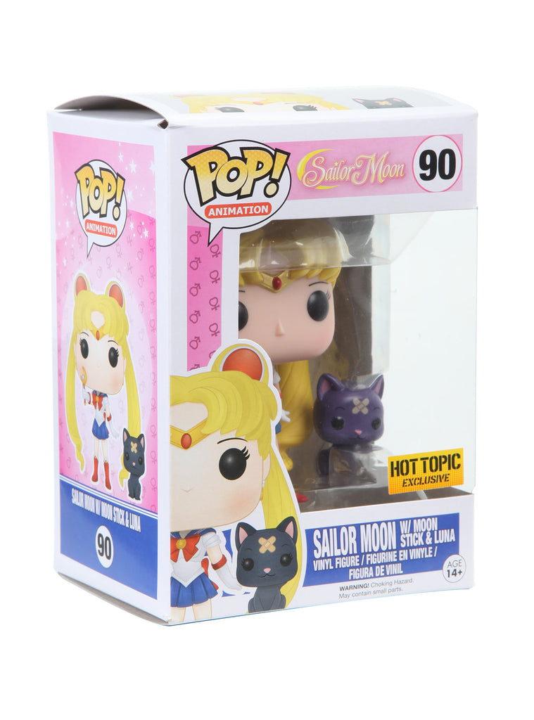 POP! Sailor Moon - Sailor Moon with Moon Stick & Luna - Hot Topic Exclusive