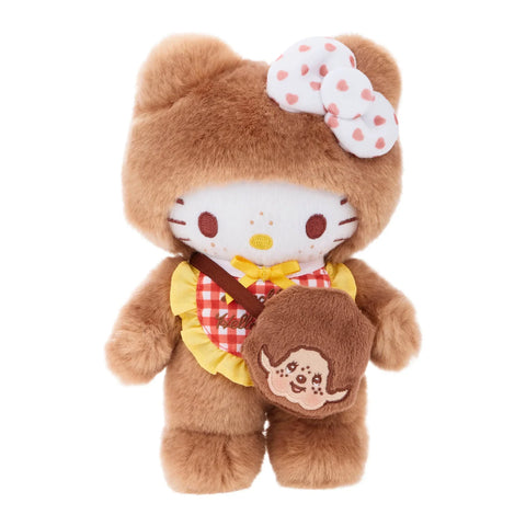 Sekiguchi Sanrio Hello Kitty x Monchhichi - Gingham Checker Hello Kitty 8"