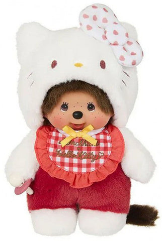 Sekiguchi Sanrio Hello Kitty x Monchhichi - Gingham Checker Monchhichi 8"