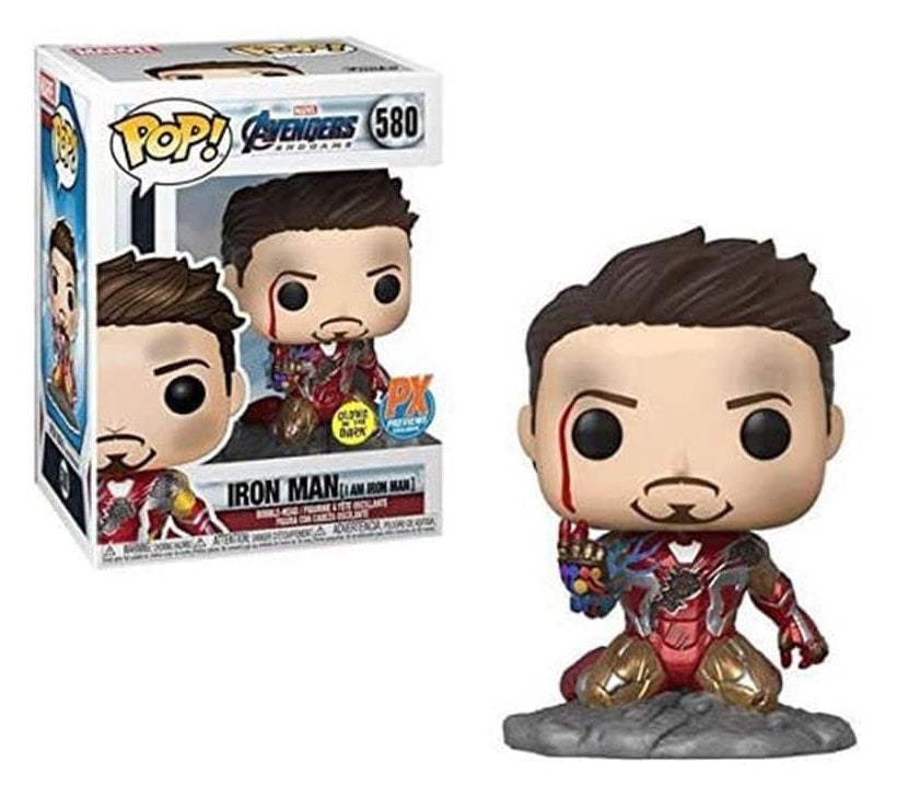 POP! Marvel - Avengers Endgame I Am Iron Man Glows In Dark #580 PX Exclusive