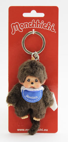 Sekiguchi Monchhichi - Classic Keychain Chard (Blue Bib) 5.5"