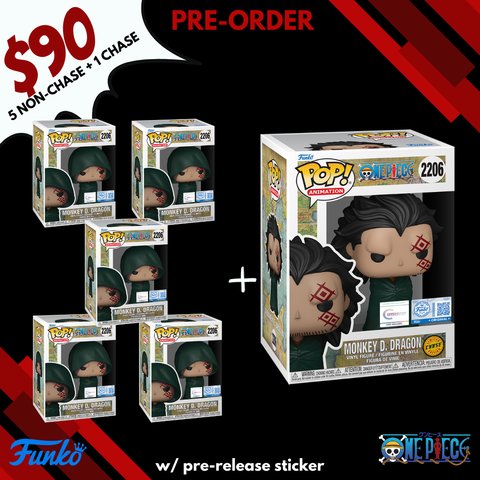 PRE-ORDER: Funko Pop! Chrono Toys Exclusive: Monkey D. Dragon (6-Pop Guaranteed Chase Bundle) (PR)