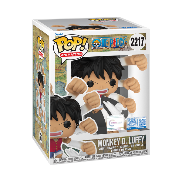 Pre-Order: Funko Pop! Premium Chrono Toys Exclusive: One Piece Monkey D. Luffy Gum Gum Gatling (PRE-RELEASE STICKER)