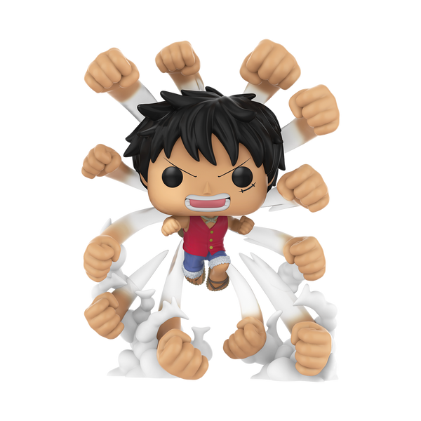 Funko Pop! Premium Chrono Toys Exclusive: One Piece Monkey D. Luffy Gum Gum Gatling (Official STICKER)
