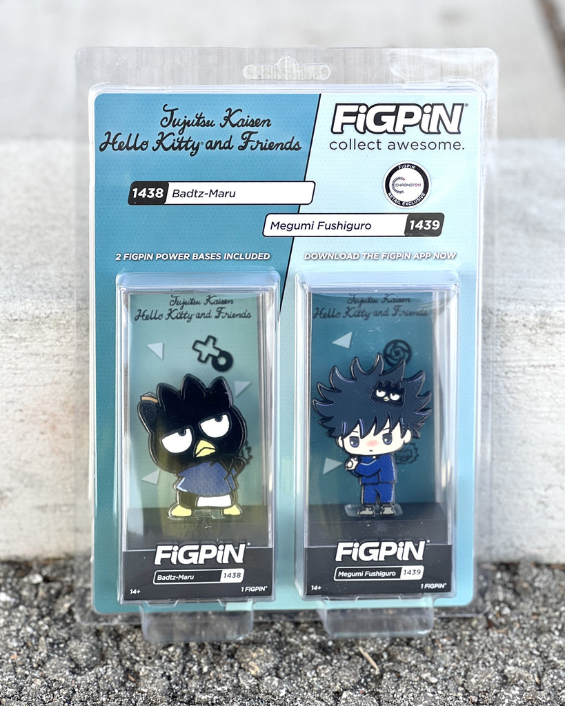 FiGPiN Jujutsu Kaisen Hello Kitty and Friends - Badtz-Maru & Megumi Fushiguro 2 Pack Chrono Toys Exclusive