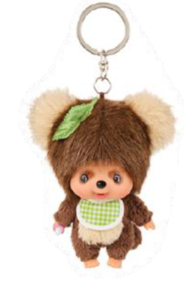 Sekiguchi Monchhichi -  Friends TanuTanu Keychain 4.5"