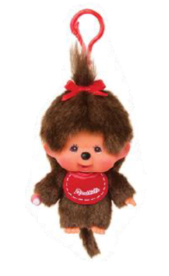 Sekiguchi Monchhichi -  Monchhichi Girl Keychain 5.5"