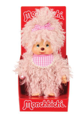 Sekiguchi Monchhichi -  Fluffy Pink Beige Girl 8"