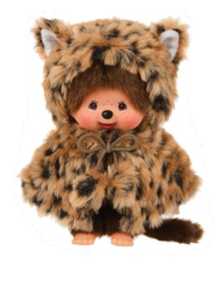 Sekiguchi Monchhichi -  Leopard Hood Girl 8" (NO PKG)