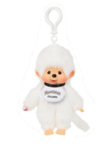 Sekiguchi Monchhichi -  Colors White Keychain 5.5"