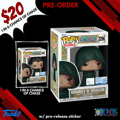 PRE-ORDER: Funko Pop! Chrono Toys Exclusive: One Piece Monkey D. Dragon - 1 in 6 chance of Chase (PR)