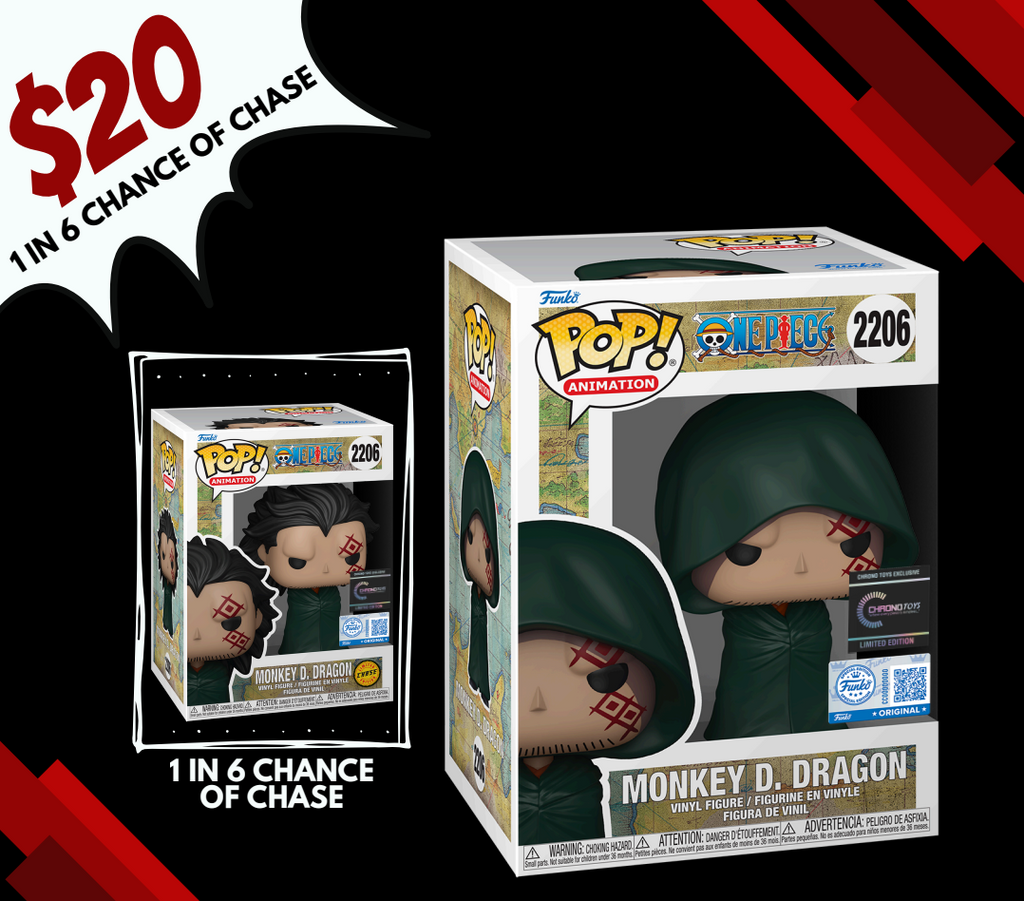 Funko Pop! Chrono Toys Exclusive: One Piece Monkey D. Dragon - 1 in 6 Funko Pop! Chrono Toys Exclusive: One Piece Monkey D. Dragon - 1 in 6