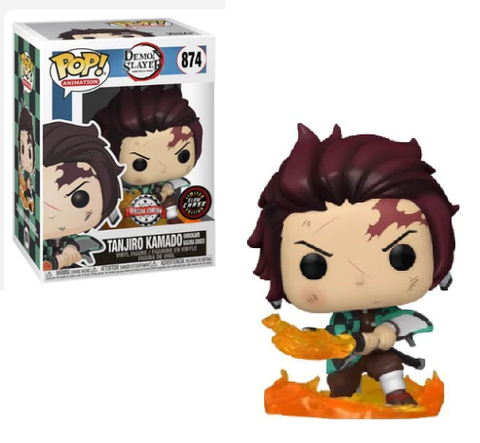 POP! Demon Slayer - Tanjiro Kamado Glow In The Dark Chase #874 Chase Bundle Special Edition Exclusive