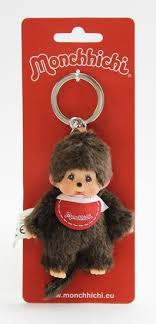 Sekiguchi Monchhichi - Classic Keychain Chard (Red Bib) 5.5"