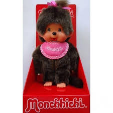 Sekiguchi Monchhichi - Classic Girl With a Pink Bib 5.5"
