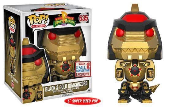 Funko POP Mighty Morphing Power Rangers Dragonzord Black and Gold - NYCC Fall Convention Exclusive