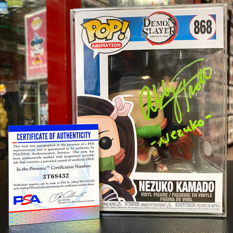 POP! Demon Slayer - Nezuko Kamada - SIGNED by Abby Trott (PSA Certified)