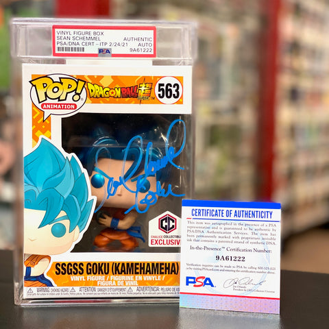 Funko Pop! DBS: SSGSS Goku (Kamehameha) - SIGNED by Sean Schemmel (PSA Certified)