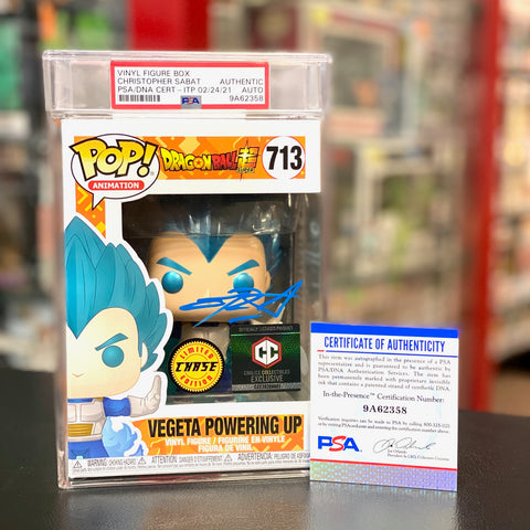 Funko Pop! DBS: Powering Up Vegeta (Chase) - SIGNED by Chris Sabat (PSA Certified)