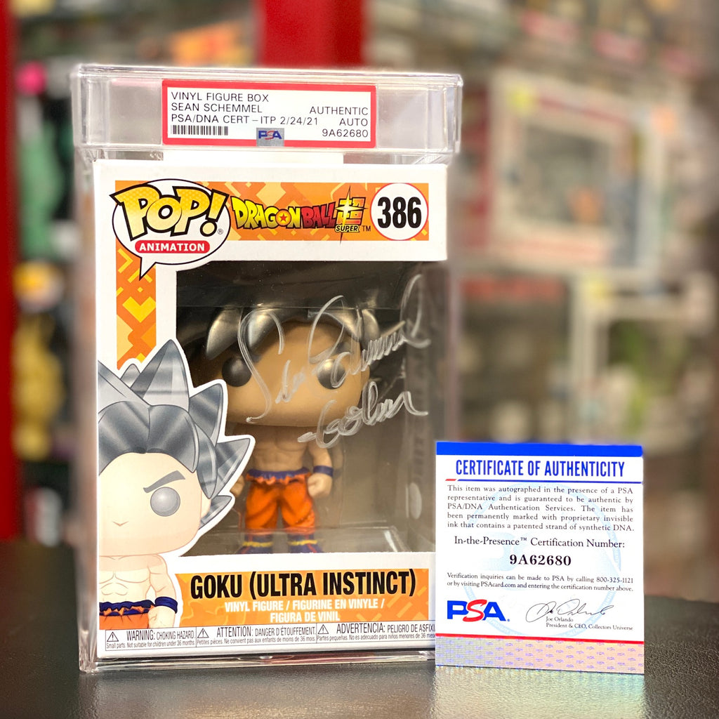 Funko Pop! DBZ: Ultra Instinct Goku #860 - SIGNED by Sean Schemmel (PSA Certified)