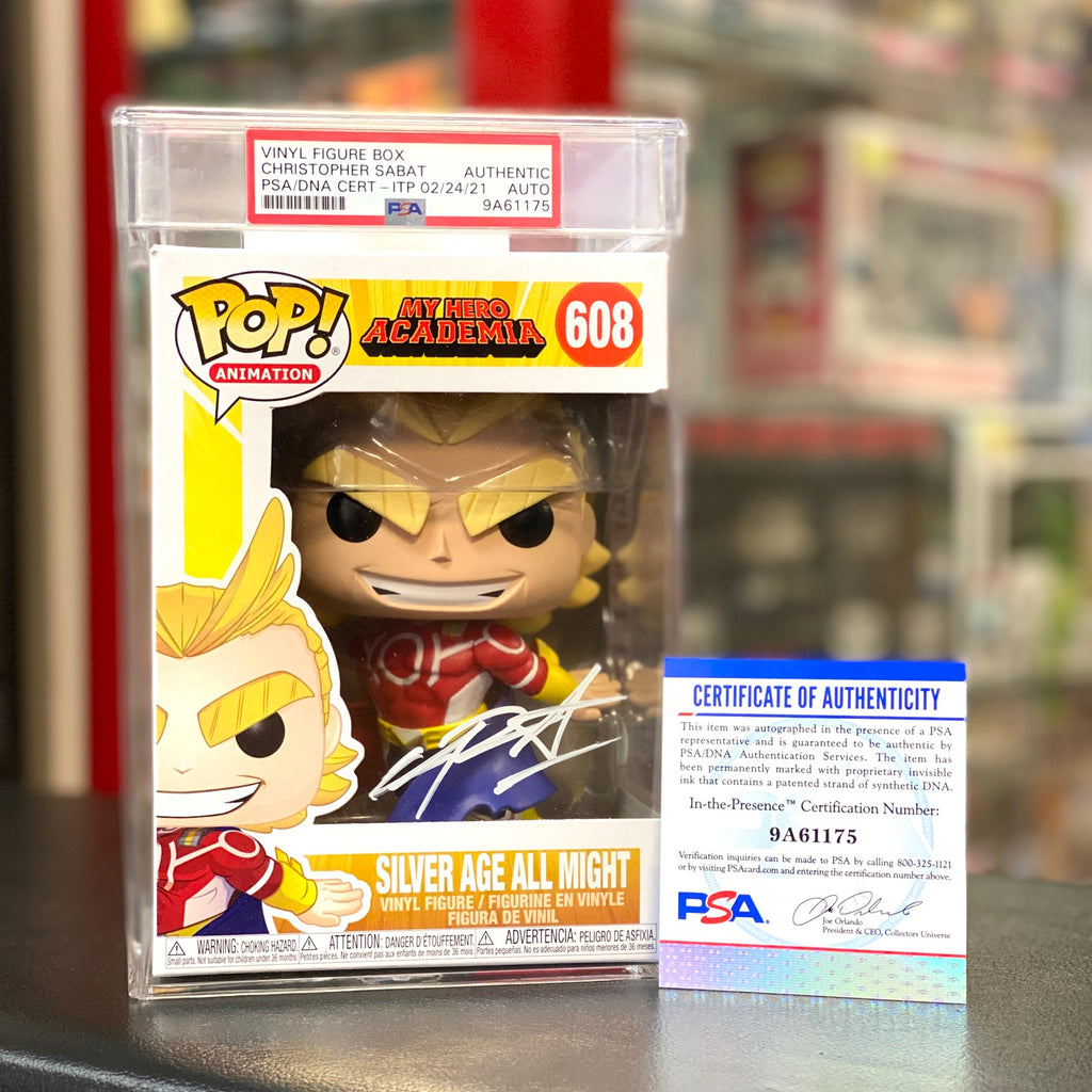 Funko Pop! MHA: Silver Age All Might - SIGNED by Chris Sabat (PSA Certified)